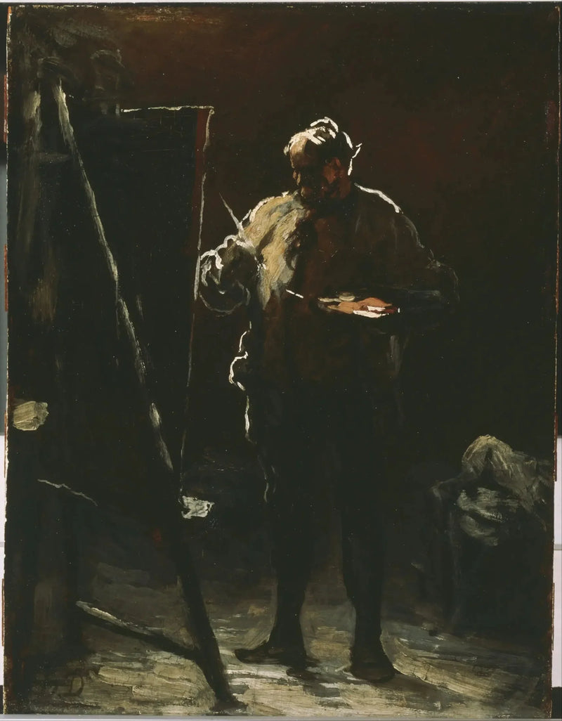 Le peintre à son chevalet - Honoré Daumier
