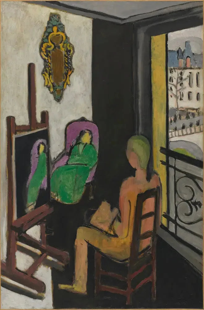 Le Peintre dans son atelier - Henri Matisse image 1 copie peinte à la main à l’huile