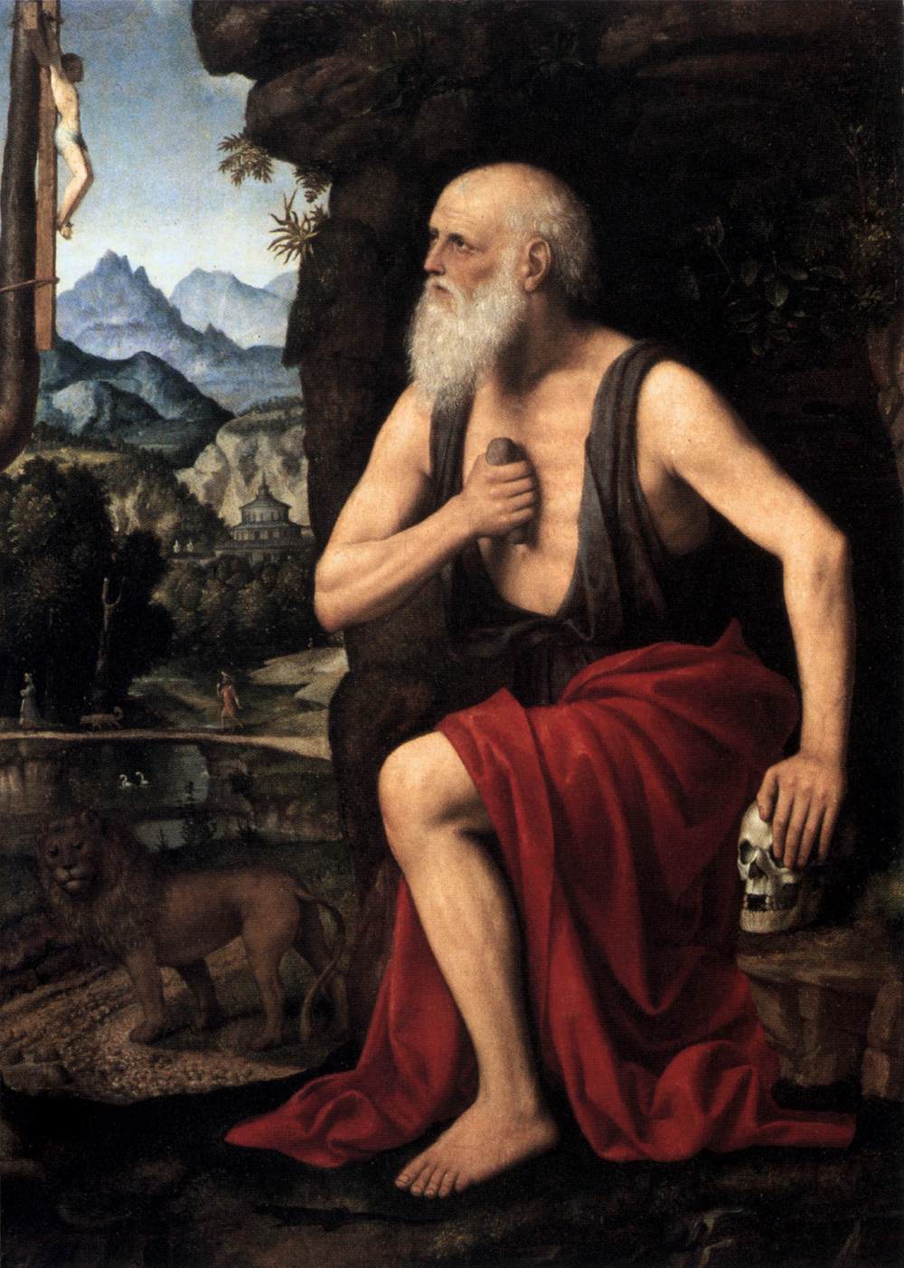 Le pénitent saint Jérôme - Bernardino Luini image 1 reproduction de peinture à l’huile