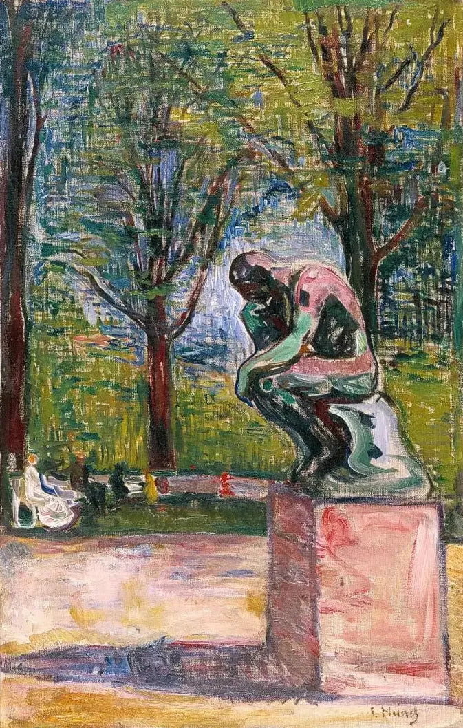 « Le Penseur » de Rodin dans le jardin du Dr Linde - Edvard Munch