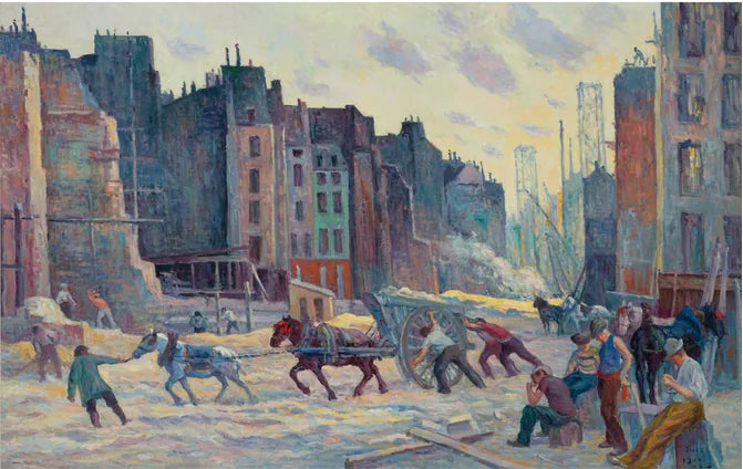 Le percement de la rue Réaumur - Maximilien Luce image 1 reproduction réalisée par Alpha Reproduction