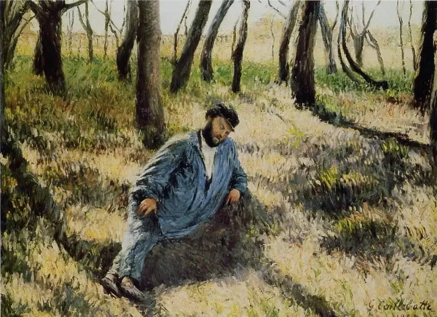 Le père Magloire allongé dans un bois - Gustave Caillebotte