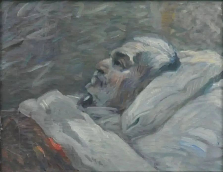 Le Père sur le lit de malade I - Franz Marc