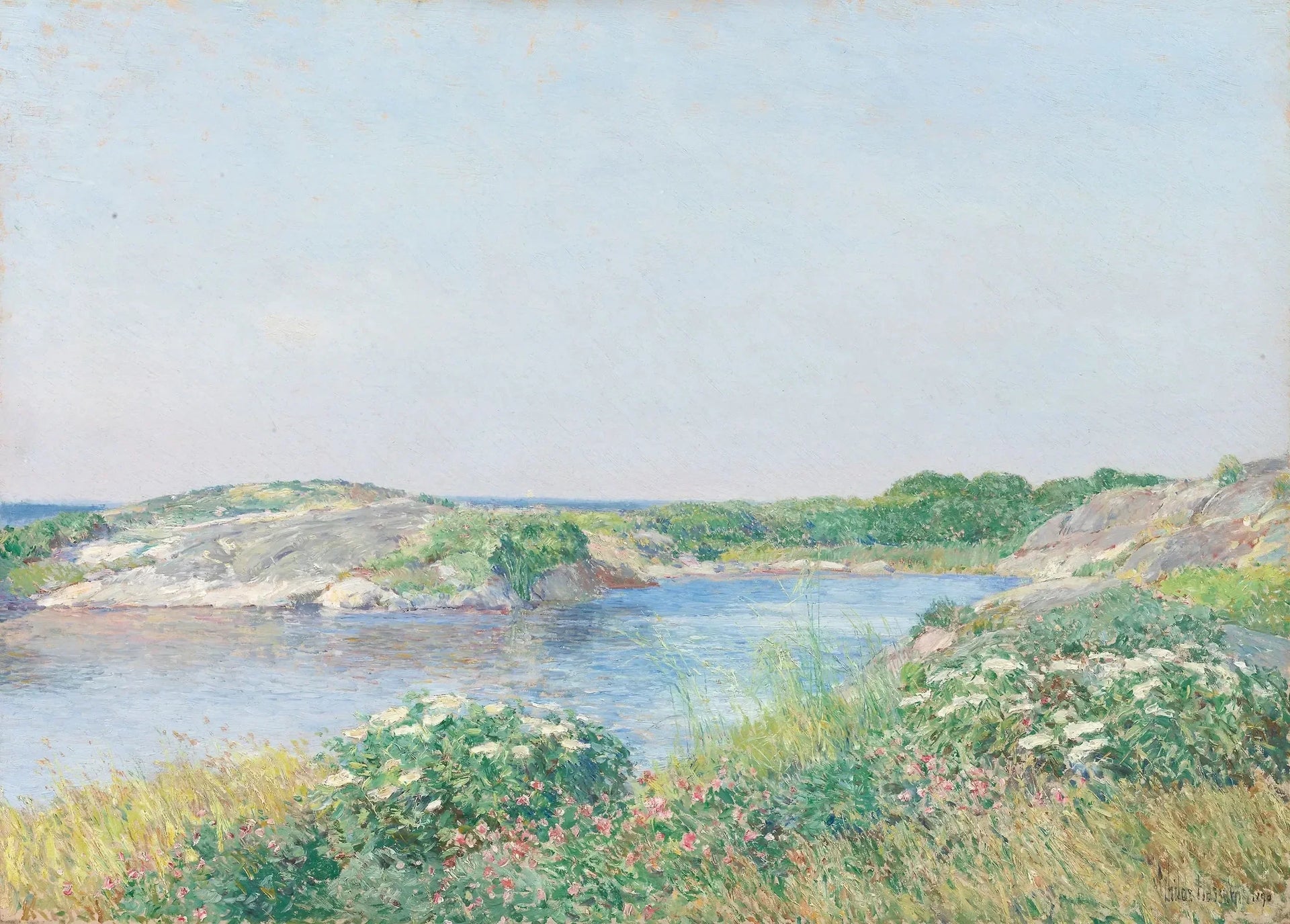 Le petit Étang, Appledore - Childe Hassam image 1 reproduction réalisée par Alpha Reproduction