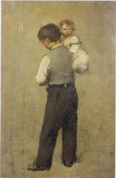 Le petit frère - Jean Béraud image 1 copie de tableau peinte à la main