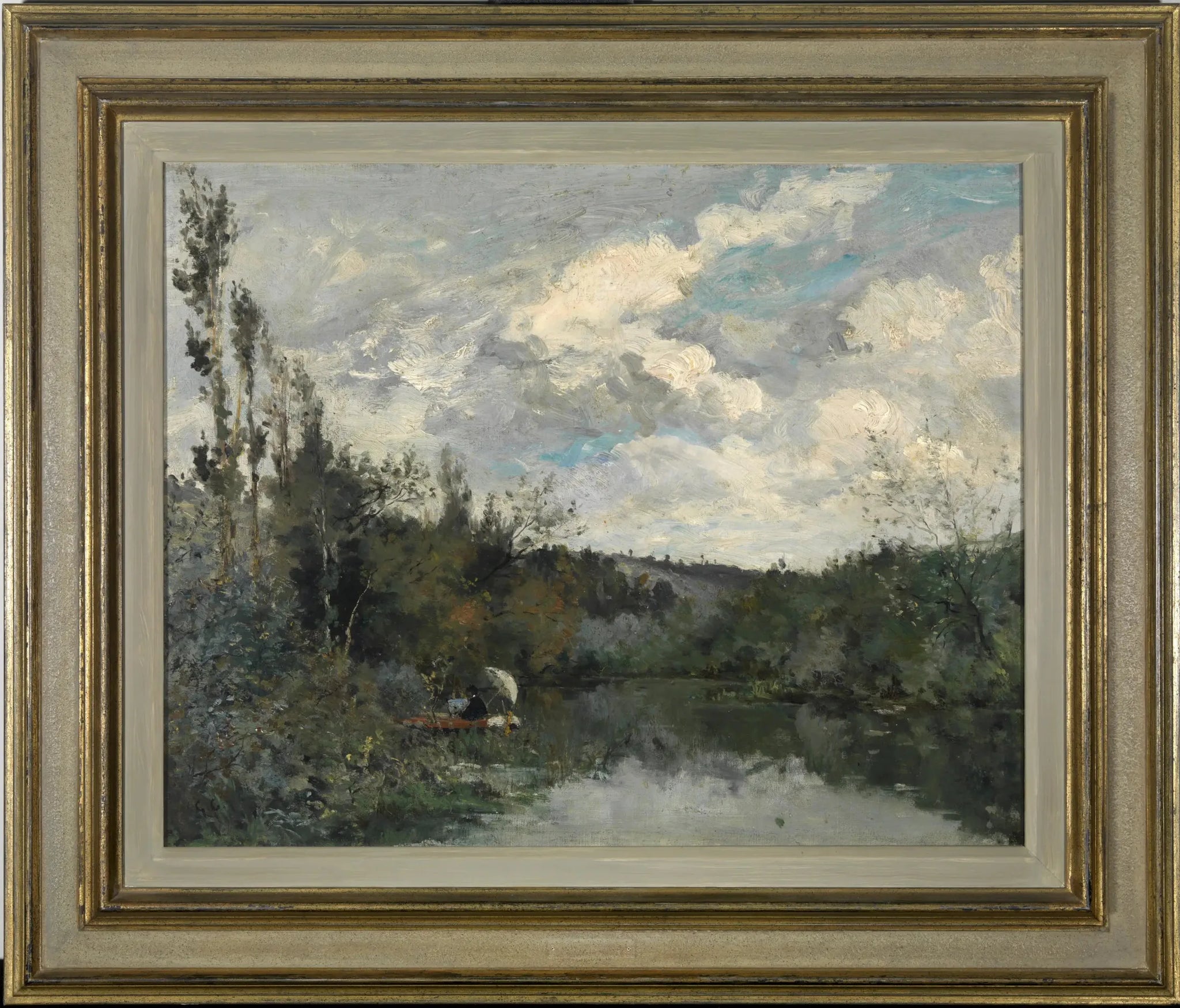 Le petit lac dans la forêt - Gustave Caillebotte image 1 reproduction de peinture à l’huile