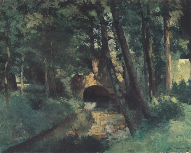 Le Petit Pont, Pontoise - Camille Pissarro