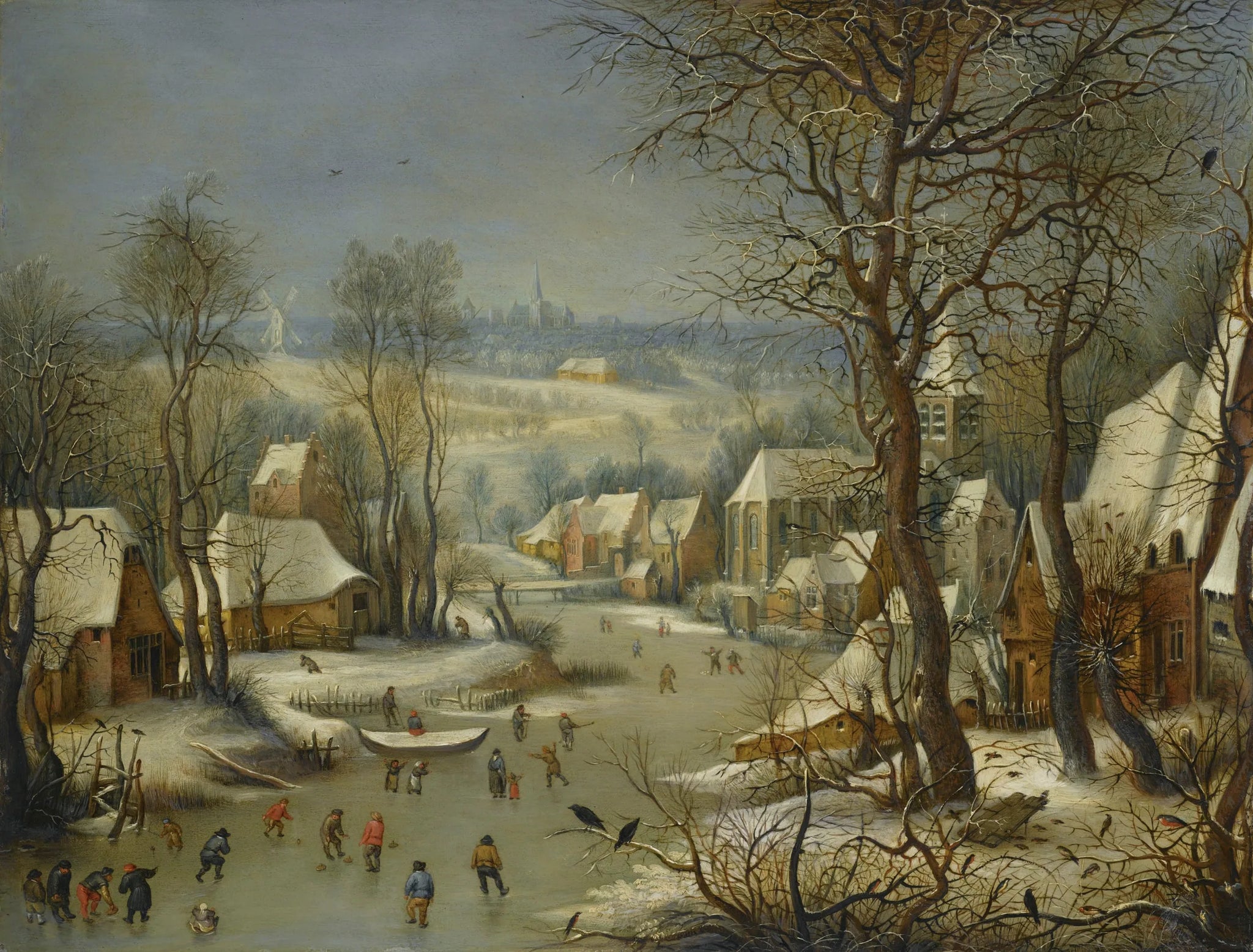Le piège à oiseaux - Jan Brueghel l'Ancien image 1 reproduction de peinture à l’huile