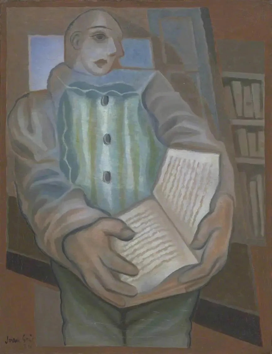 Le Pierrot au livre - Juan Gris image 1 reproduction artisanale de tableau