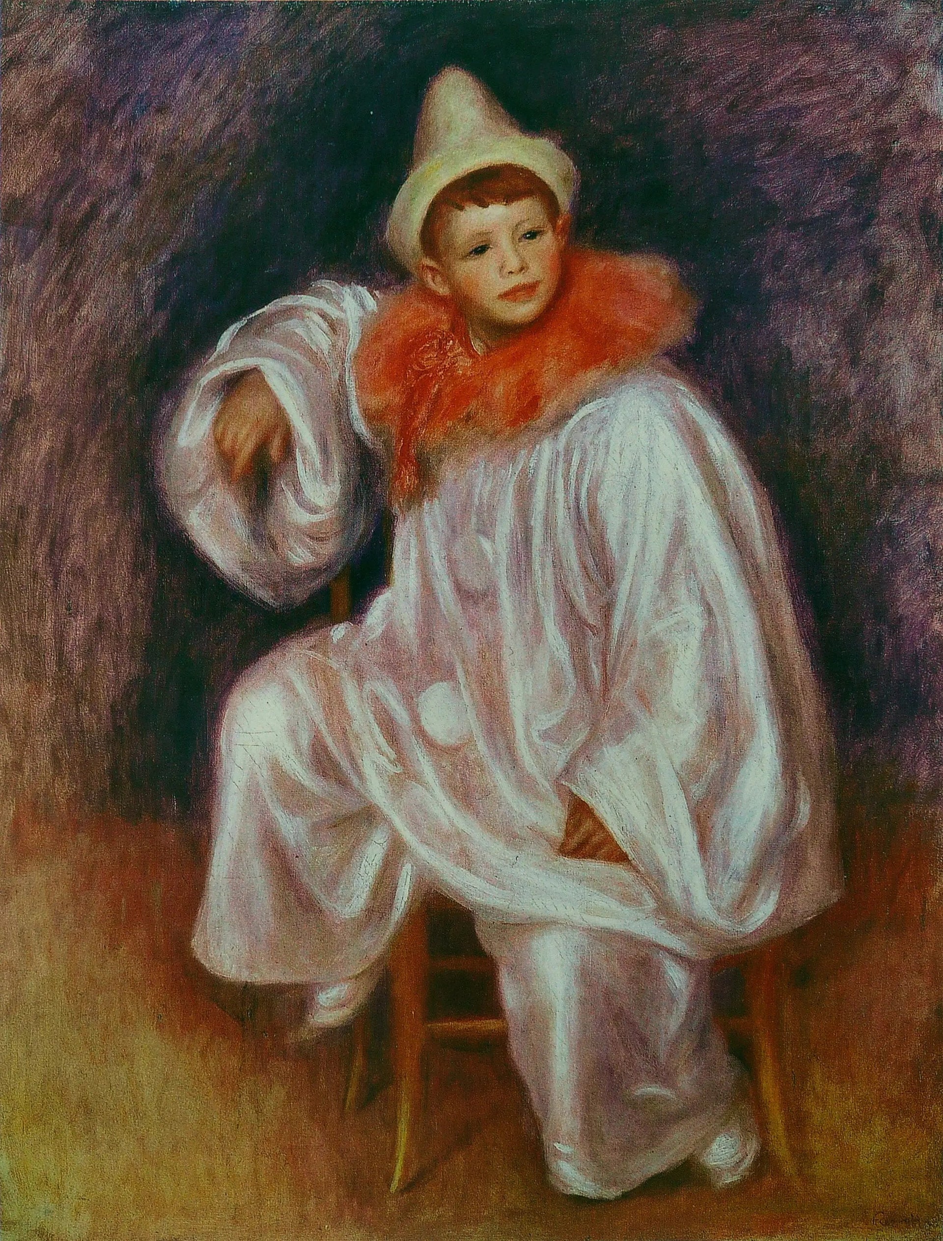 Le Pierrot Blanc - Pierre-Auguste Renoir image 1 copie de tableau peinte à la main