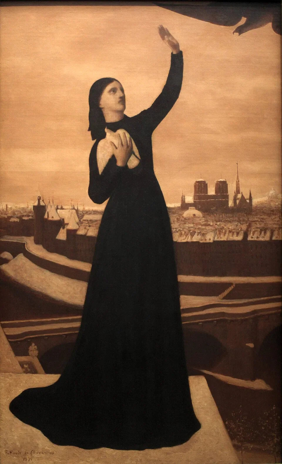 Le Pigeon - Pierre Puvis de Chavannes image 1 copie de tableau peinte à la main