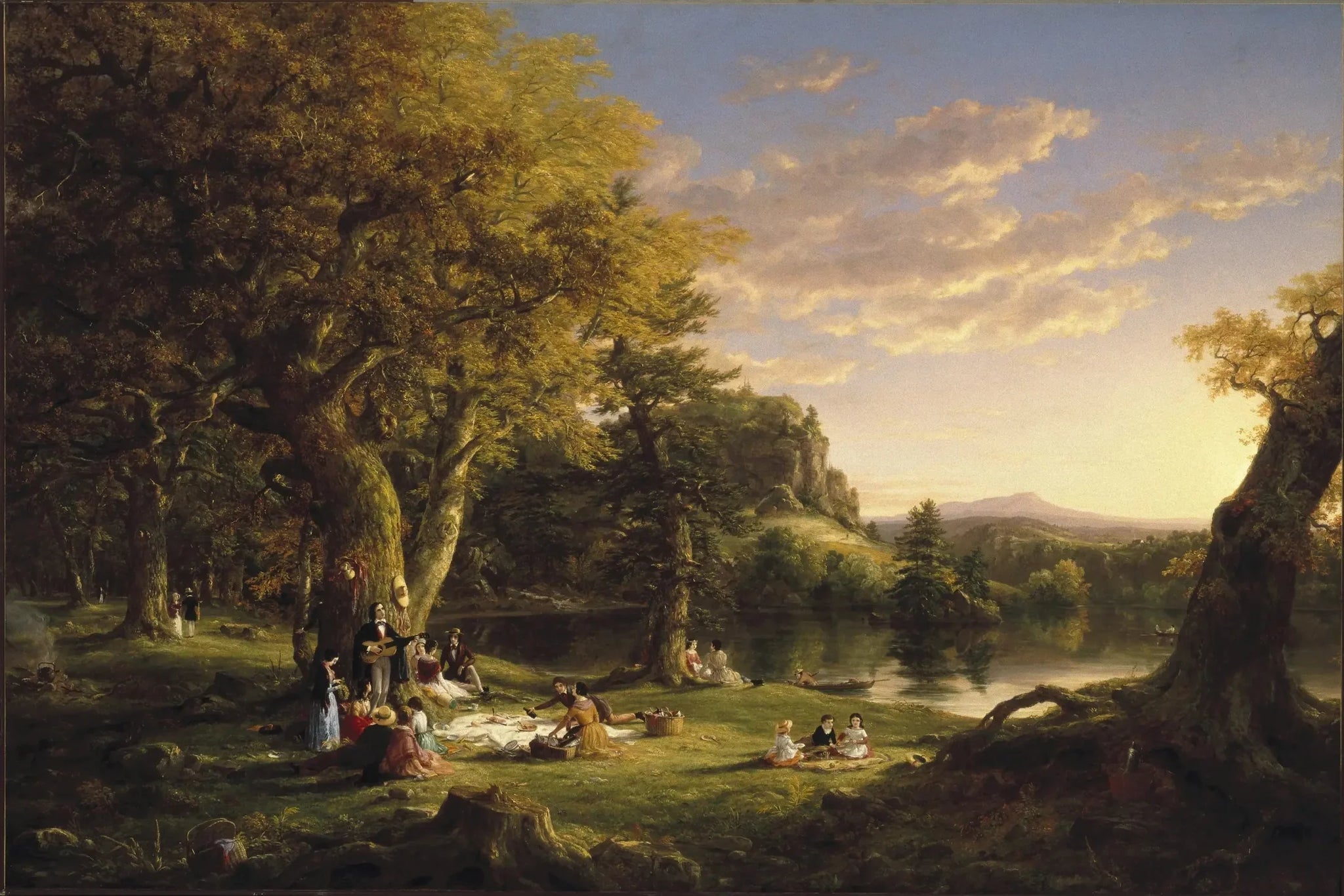 Le Pique-nique - Thomas Cole image 1 reproduction de peinture à l’huile