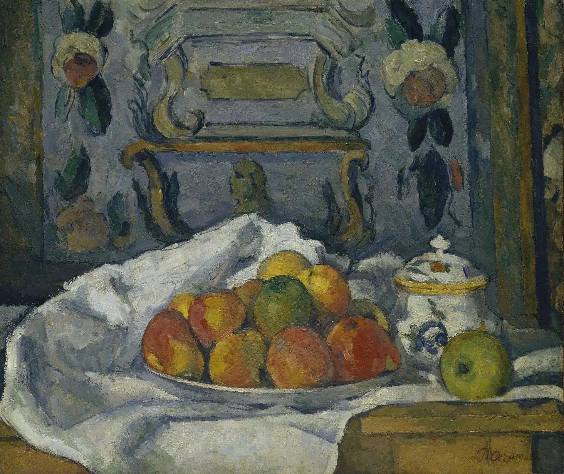 Le Plat de pommes - Paul Cézanne image 1 reproduction de peinture à l’huile
