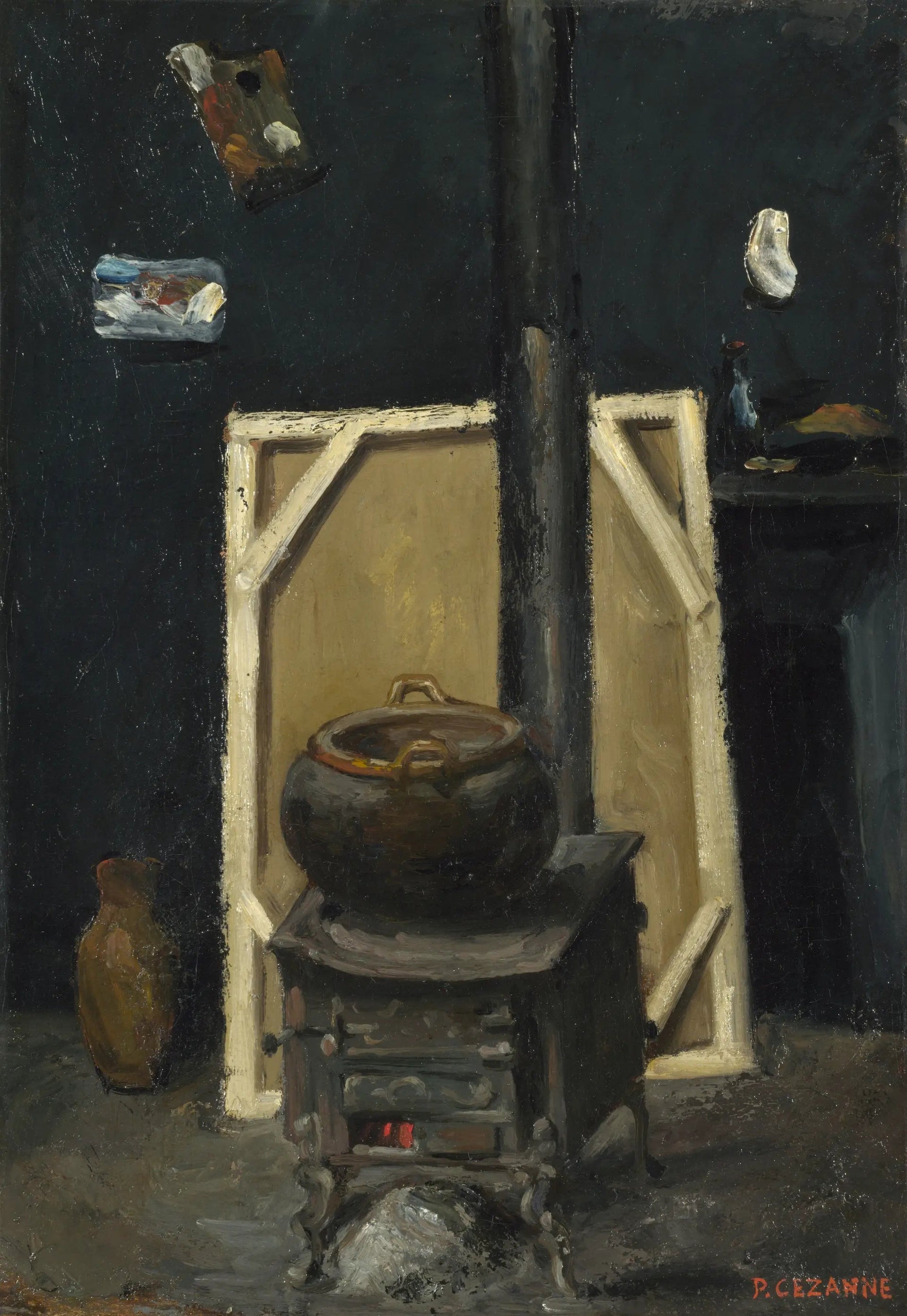 Le Poêle de l'atelier - Paul Cézanne image 1 copie peinte à la main à l’huile