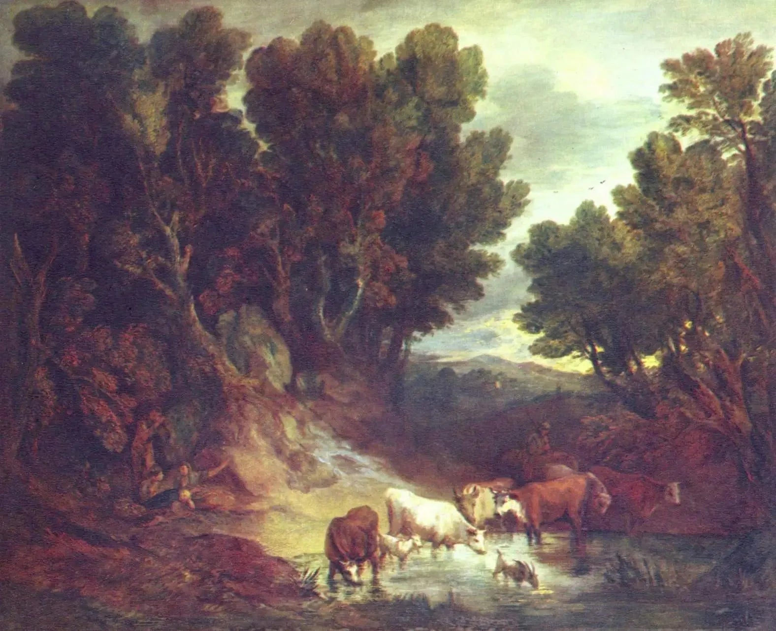 Le point d'eau - Thomas Gainsborough image 1 tableau peint à l’huile sur toile