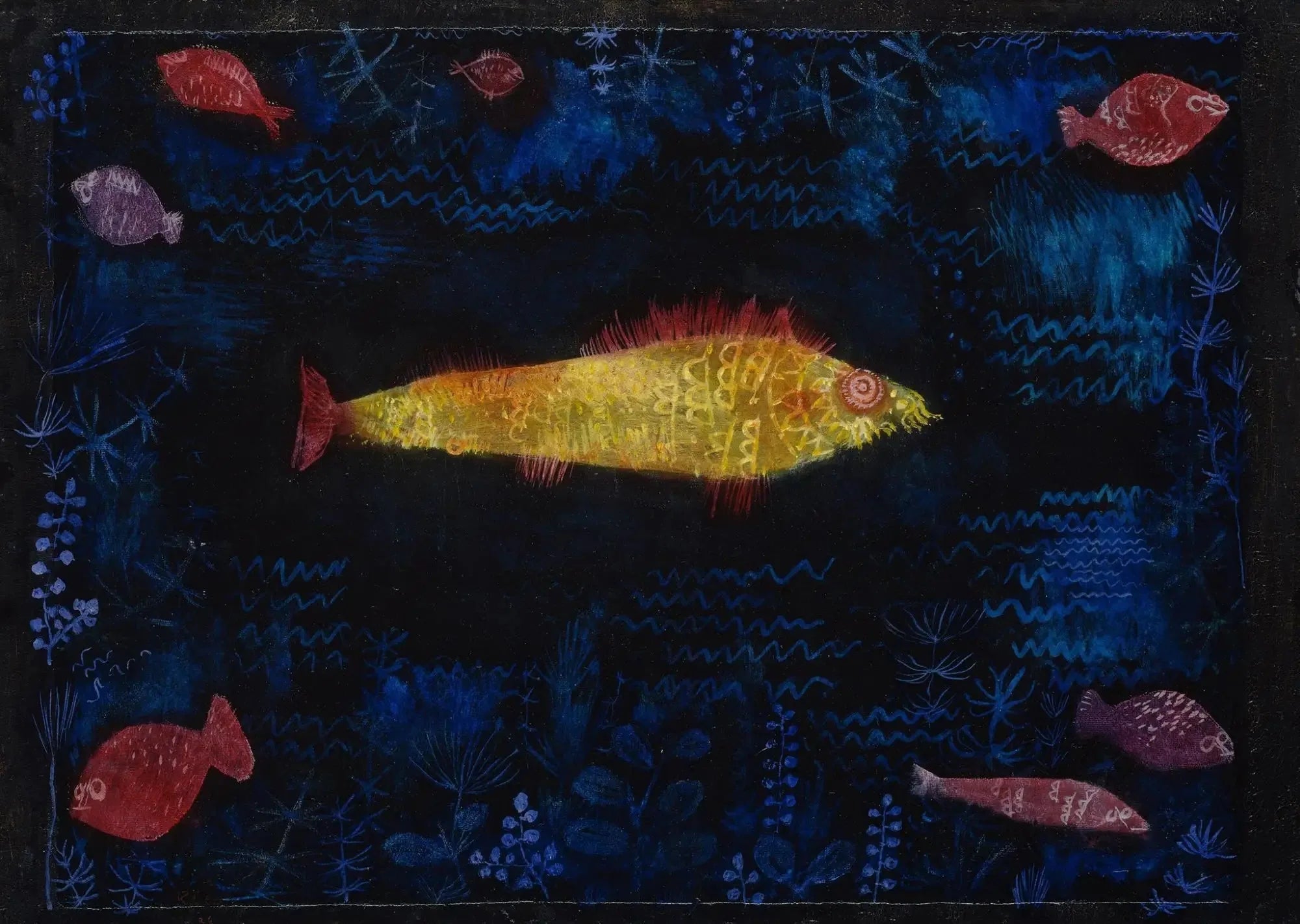 Le poisson rouge - Paul Klee image 1 copie de tableau peinte à la main