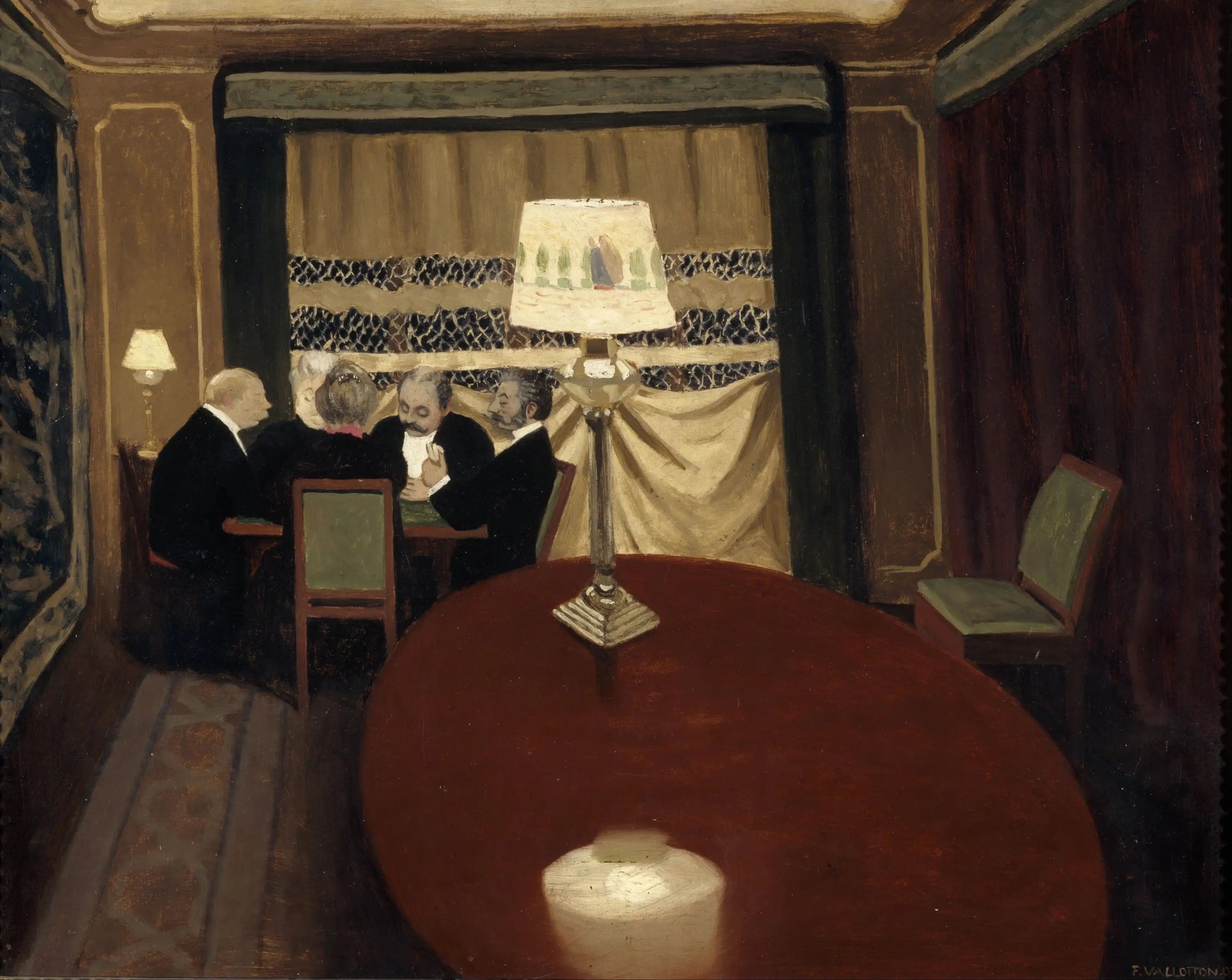 Le Poker - Félix Vallotton image 1 reproduction d’œuvre d’art à l’huile