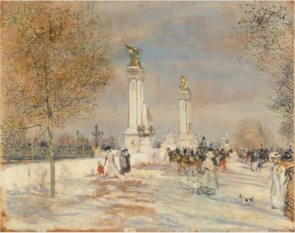 Le pont Alexandre III, Paris - Jean-François Raffaëlli image 1 copie de tableau peinte à la main