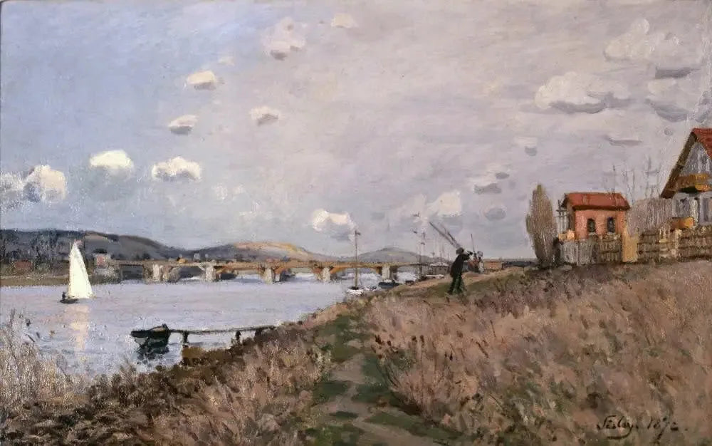 Le pont d'Argenteuil - Alfred Sisley image 1 reproduction de peinture à l’huile