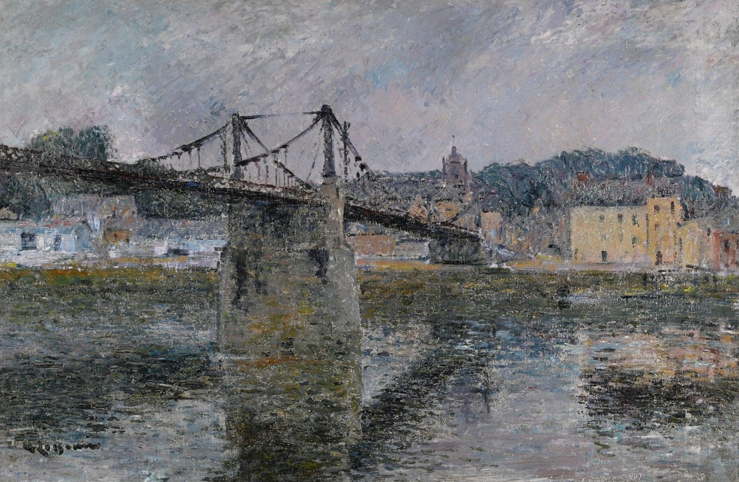 Le Pont d'Elbeuf - Gustave Loiseau image 1 copie de tableau peinte à la main