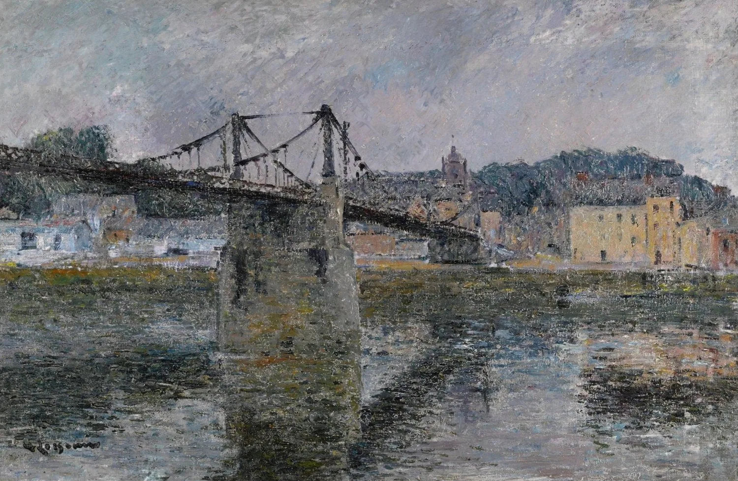 Le Pont d'Elbeuf - Gustave Loiseau image 1 copie de tableau peinte à la main