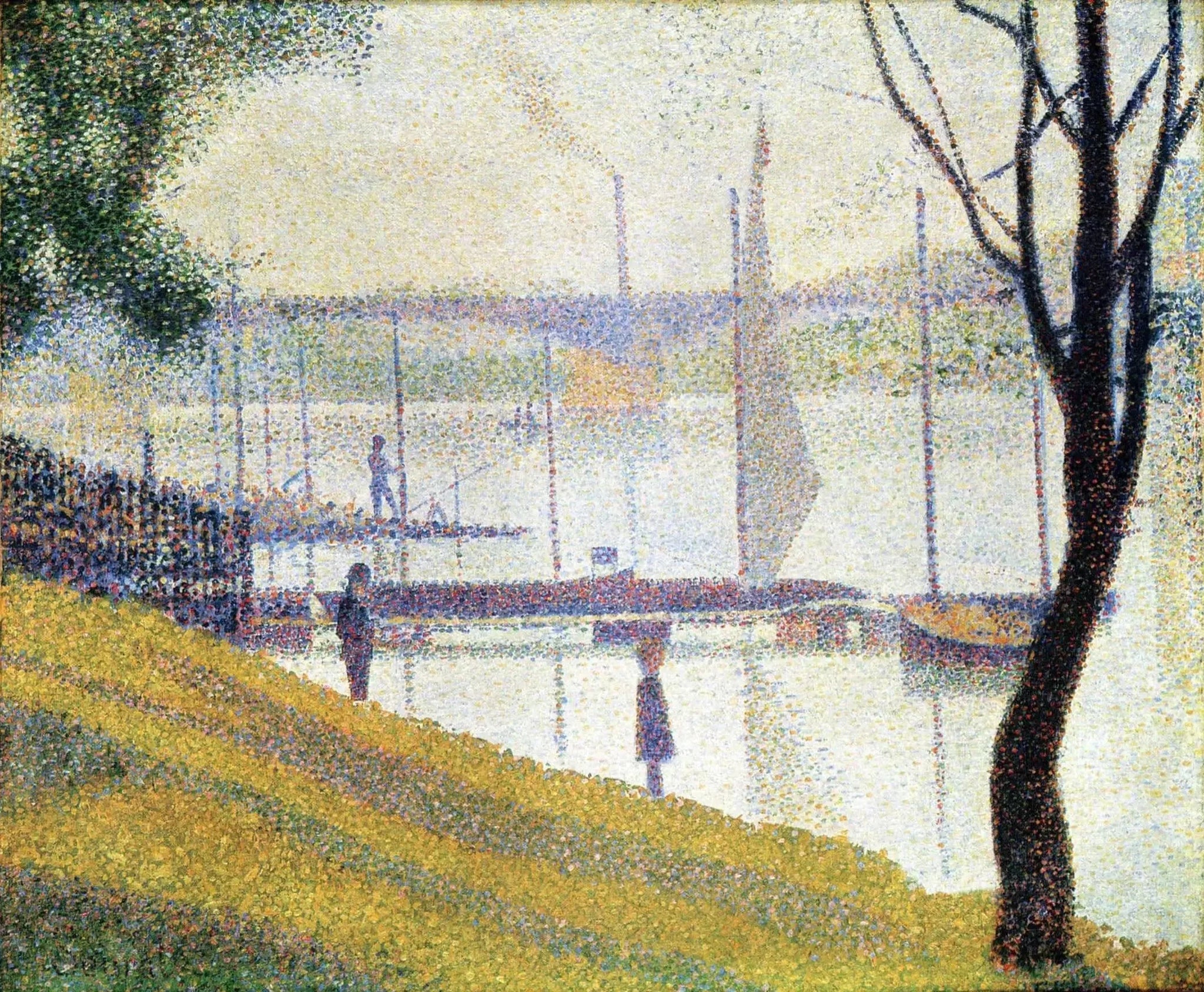 Le Pont de Courbevoie - Georges Seurat image 1 reproduction artisanale de tableau
