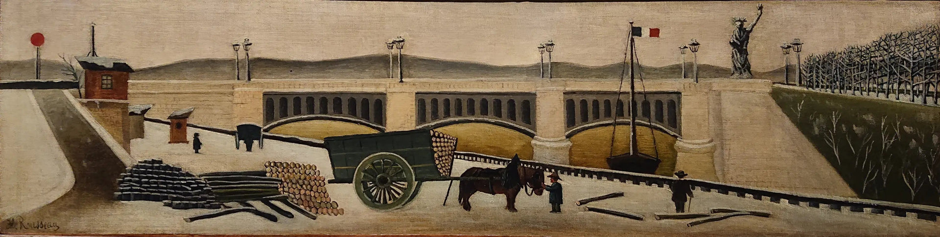 Le Pont de Grenelle - Henri Rousseau image 1 copie peinte à la main à l’huile