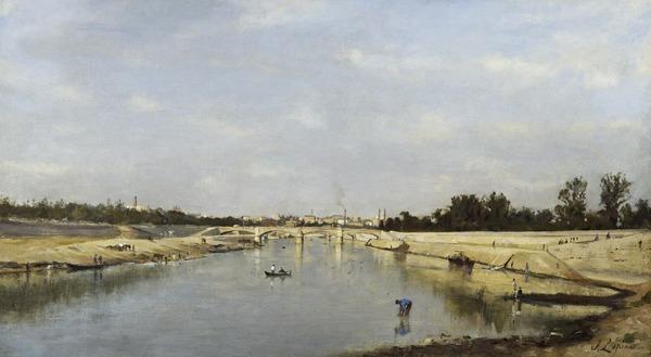 Le pont de l'Alma près de Paris - Stanislas Lépine image 1 tableau peint à l’huile sur toile