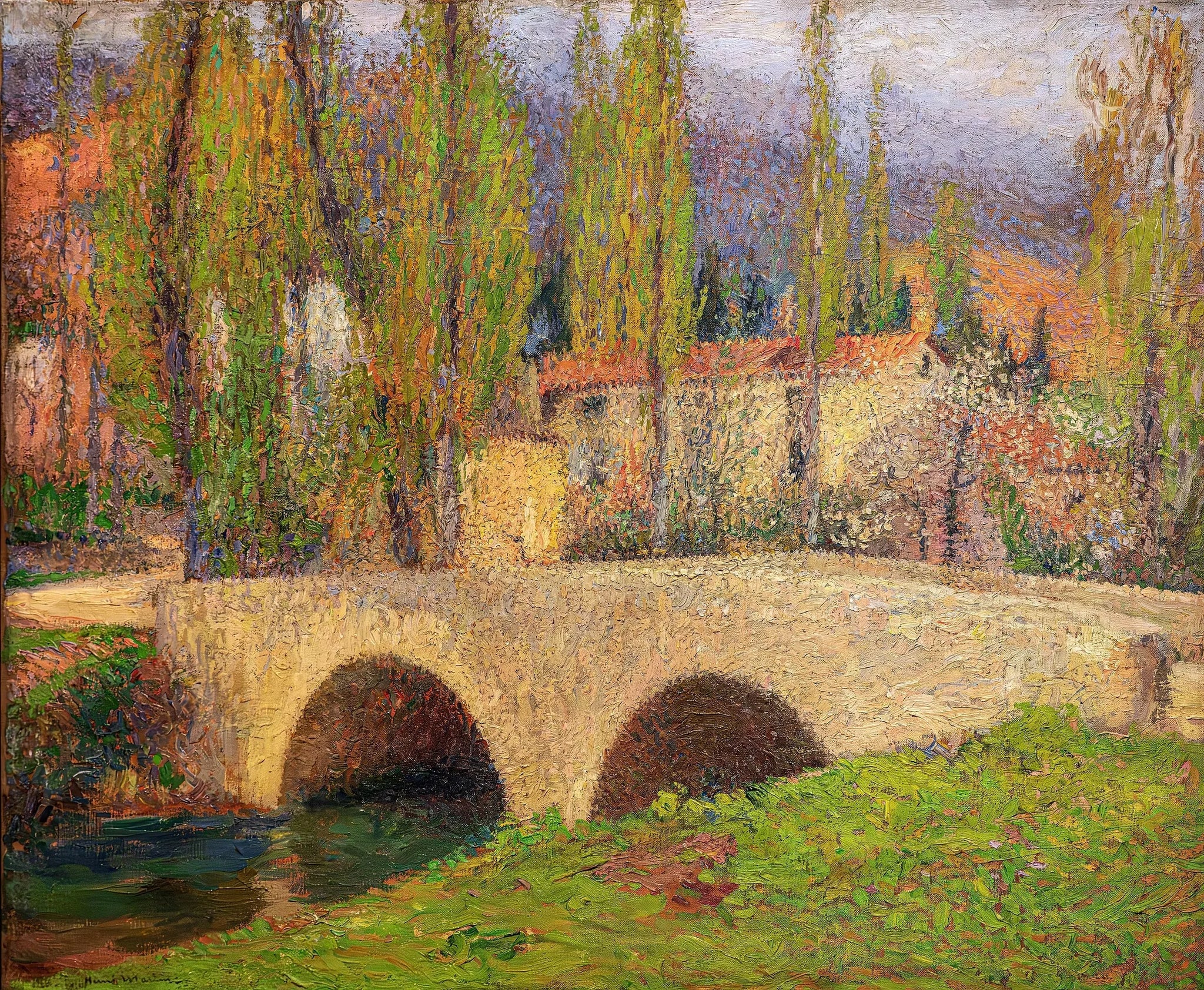 Le Pont de Labastide-du Vert - Henri-Jean Guillaume Martin image 1 reproduction artisanale de tableau