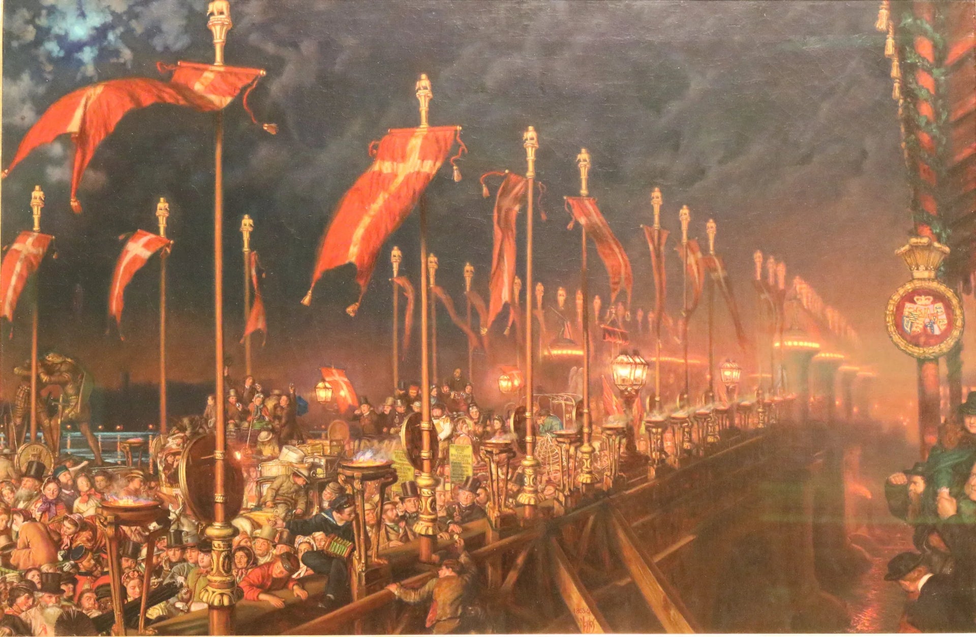 Le pont de Londres le soir du mariage du prince et de la princesse de Galles - William Holman Hunt image 1 tableau peint à l’huile sur toile
