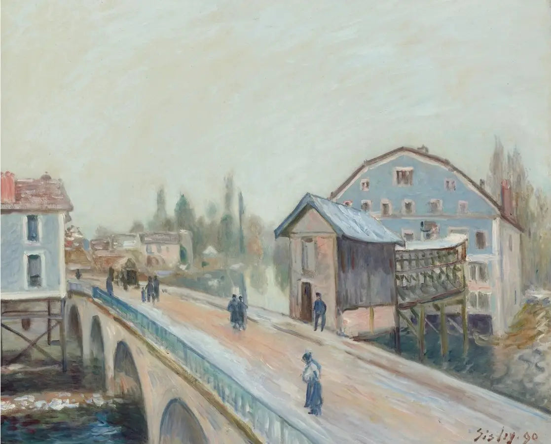 Le Pont de Moret - Alfred Sisley image 1 copie peinte à la main à l’huile