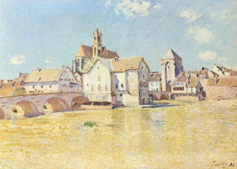 Le Pont de Moret dans le soleil du matin - Alfred Sisley