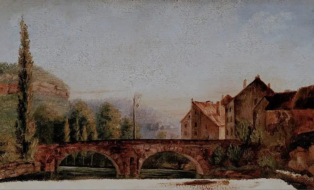 Le Pont de Nahin - Gustave Courbet image 1 reproduction de peinture à l’huile