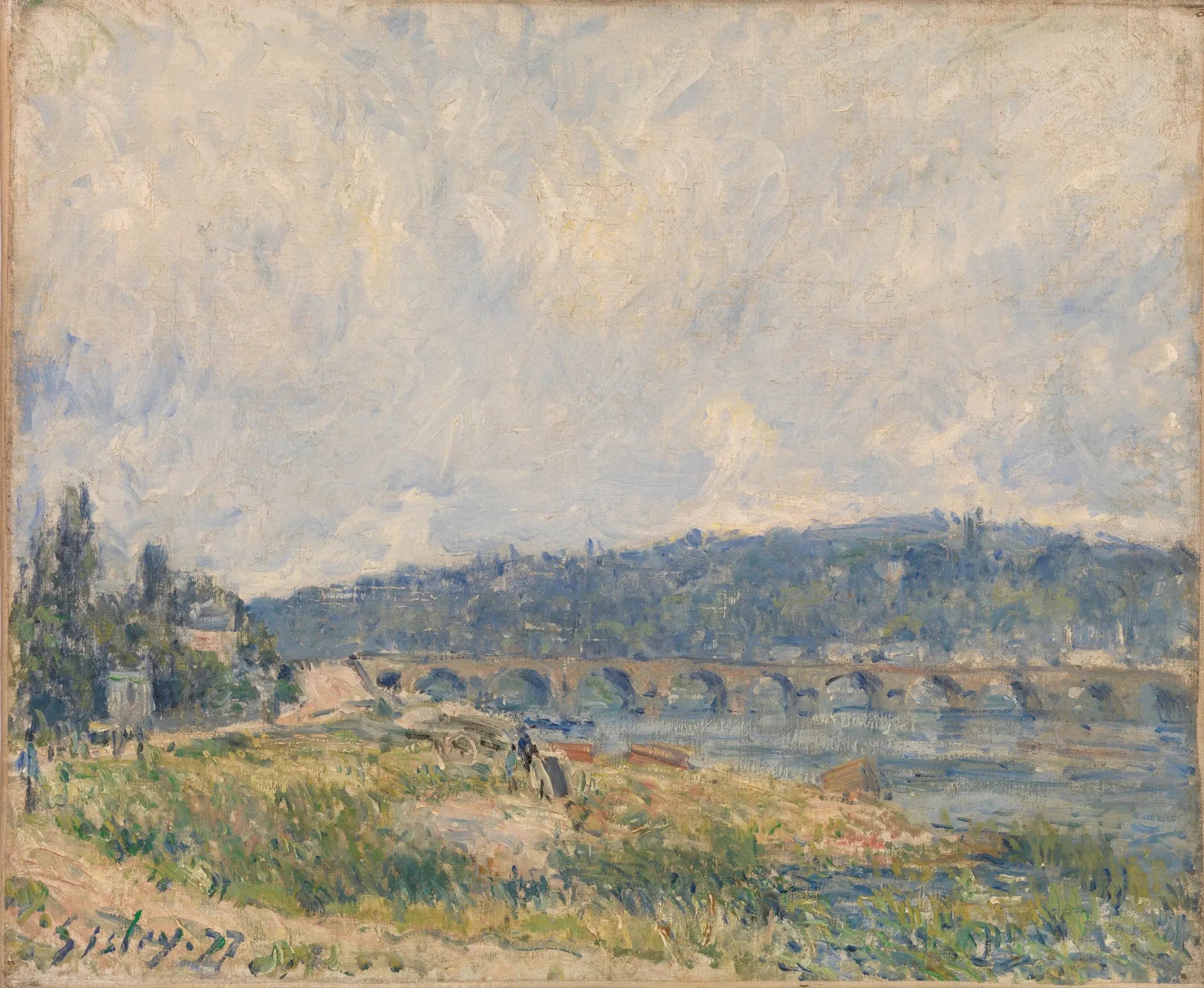Le Pont de Sèvres - Alfred Sisley image 1 copie peinte à la main à l’huile