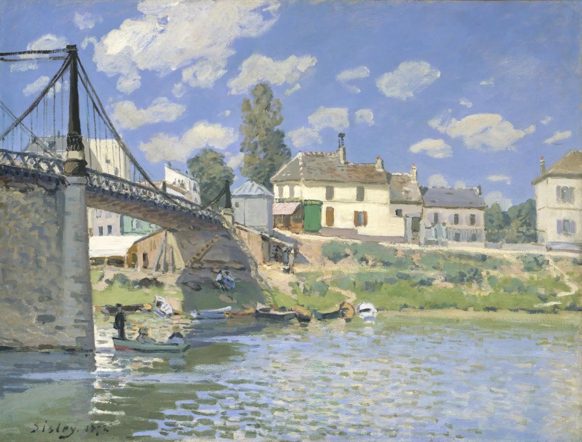 Le Pont de Villeneuve-la-Garenne - Alfred Sisley image 1 reproduction réalisée par Alpha Reproduction