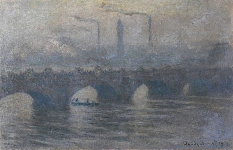 Le pont de Waterloo, temps gris - Claude Monet