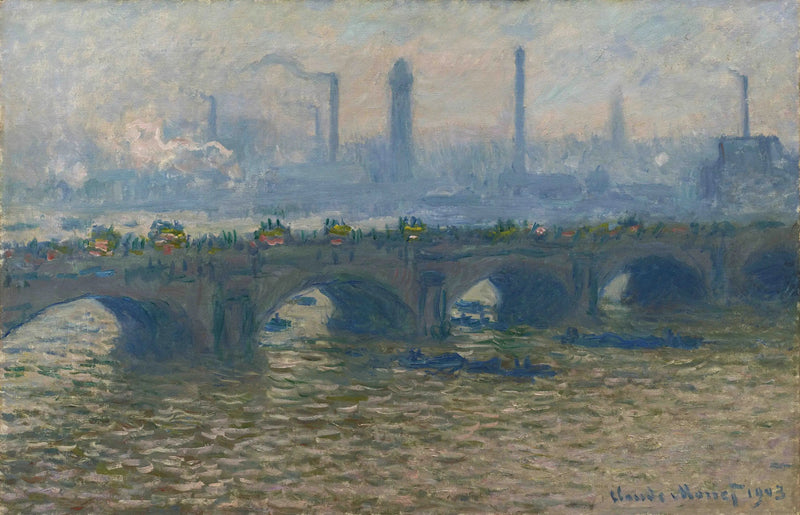 Le Pont de Waterloo, temps gris - Claude Monet