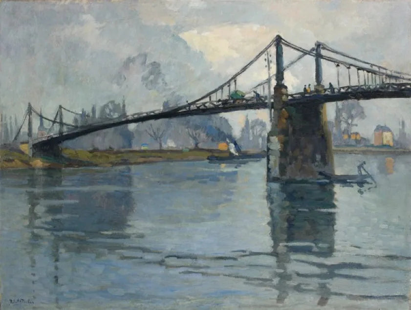 Le pont des Andelys, le long de la Seine - Robert Antoine Pinchon image 1 reproduction artisanale de tableau