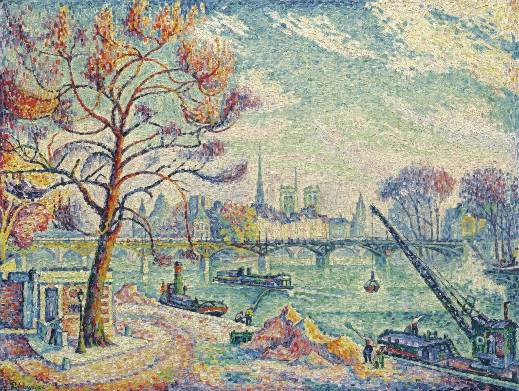 Le Pont des Arts - Paul Signac image 1 reproduction d’œuvre d’art à l’huile
