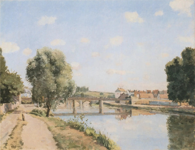 Le Pont du chemin de fer, Pontoise - Camille Pissarro