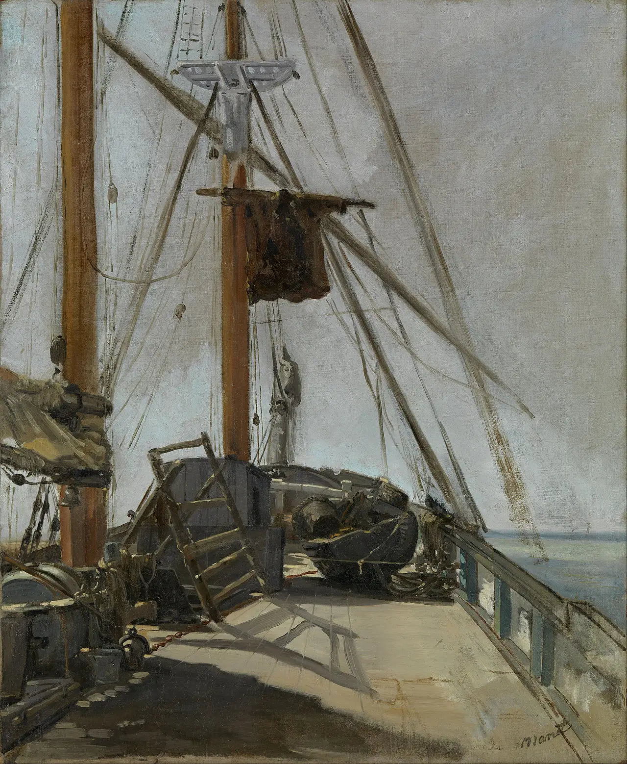 Le pont du navire - Édouard Manet image 1 reproduction artisanale de tableau