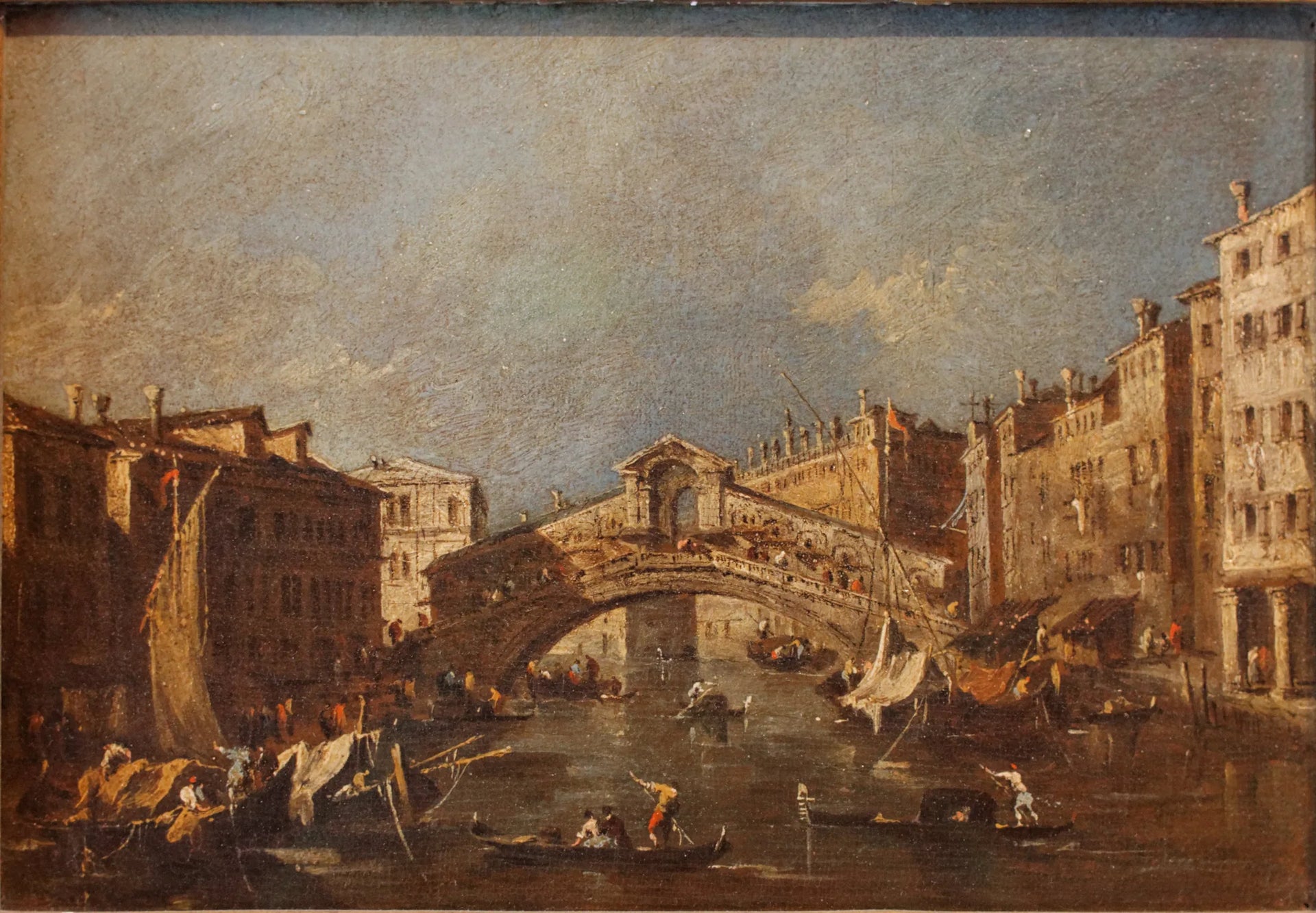 Le Pont du Rialto à Venise - Francesco Guardi image 1 reproduction d’œuvre d’art à l’huile