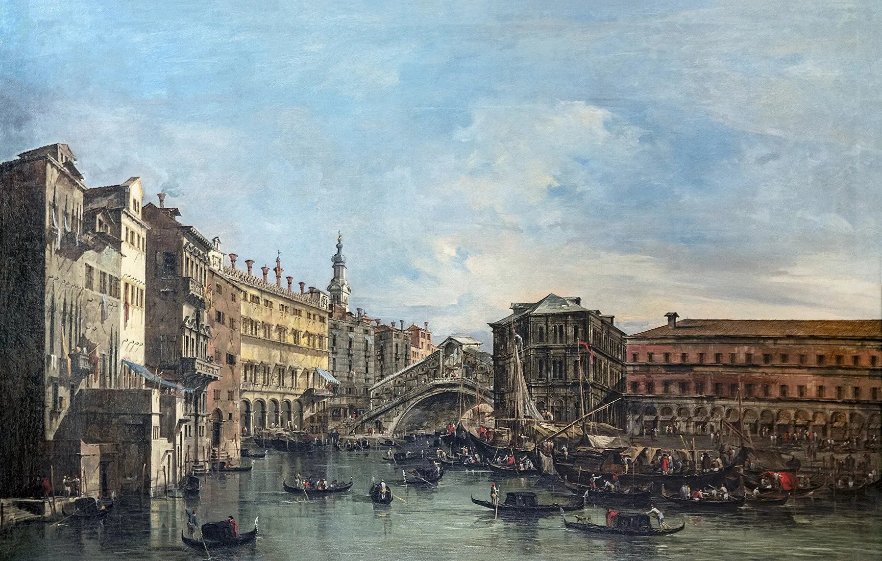 Le pont du Rialto - Francesco Guardi image 1 copie de tableau peinte à la main
