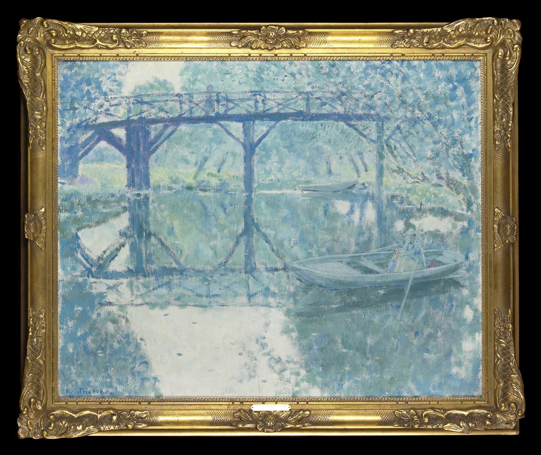 Le Pont - Giverny - Frederick Carl Frieseke image 1 tableau peint à l’huile sur toile