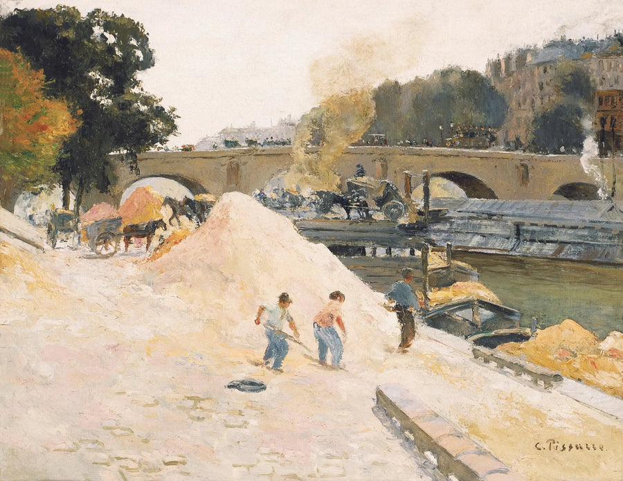 Le Pont-Marie vu depuis le quai d'Anjou - Camille Pissarro