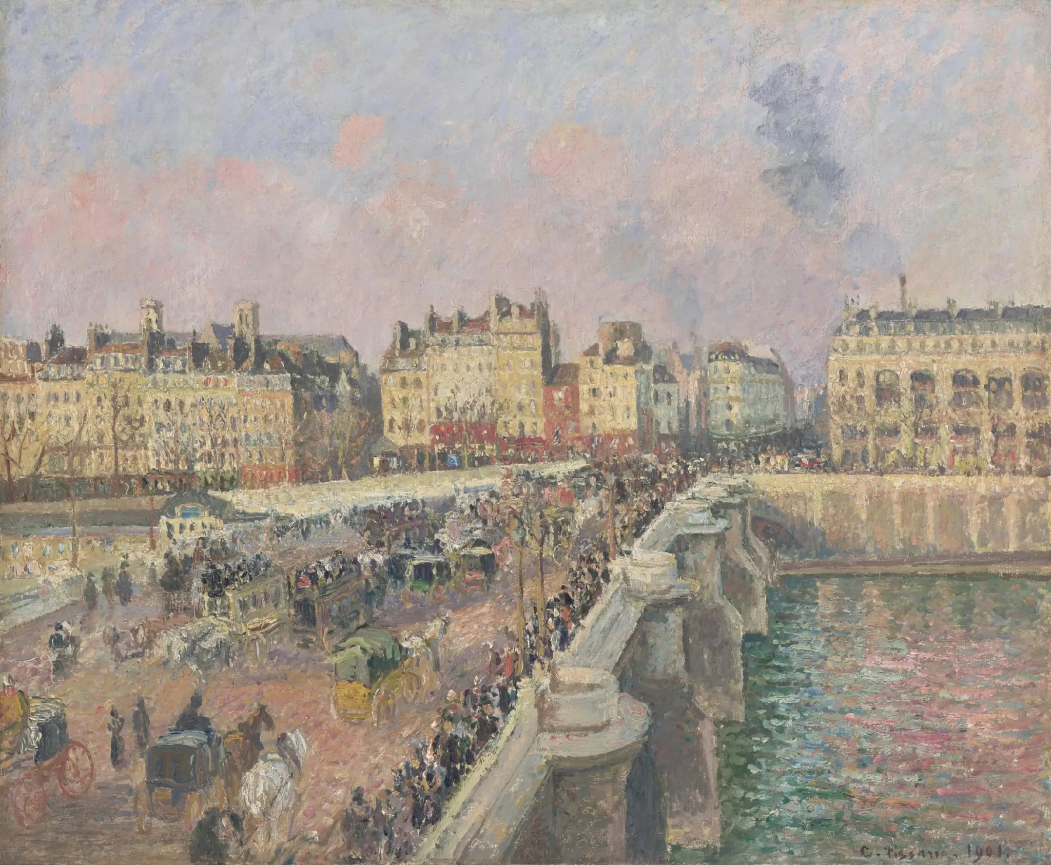 Le Pont Neuf, après-midi - Camille Pissarro image 1 reproduction réalisée par Alpha Reproduction