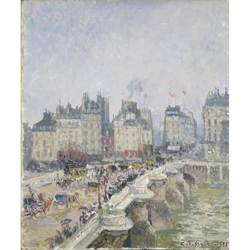 Le Pont-Neuf, temps mouillé - Camille Pissarro image 1 copie peinte à la main à l’huile