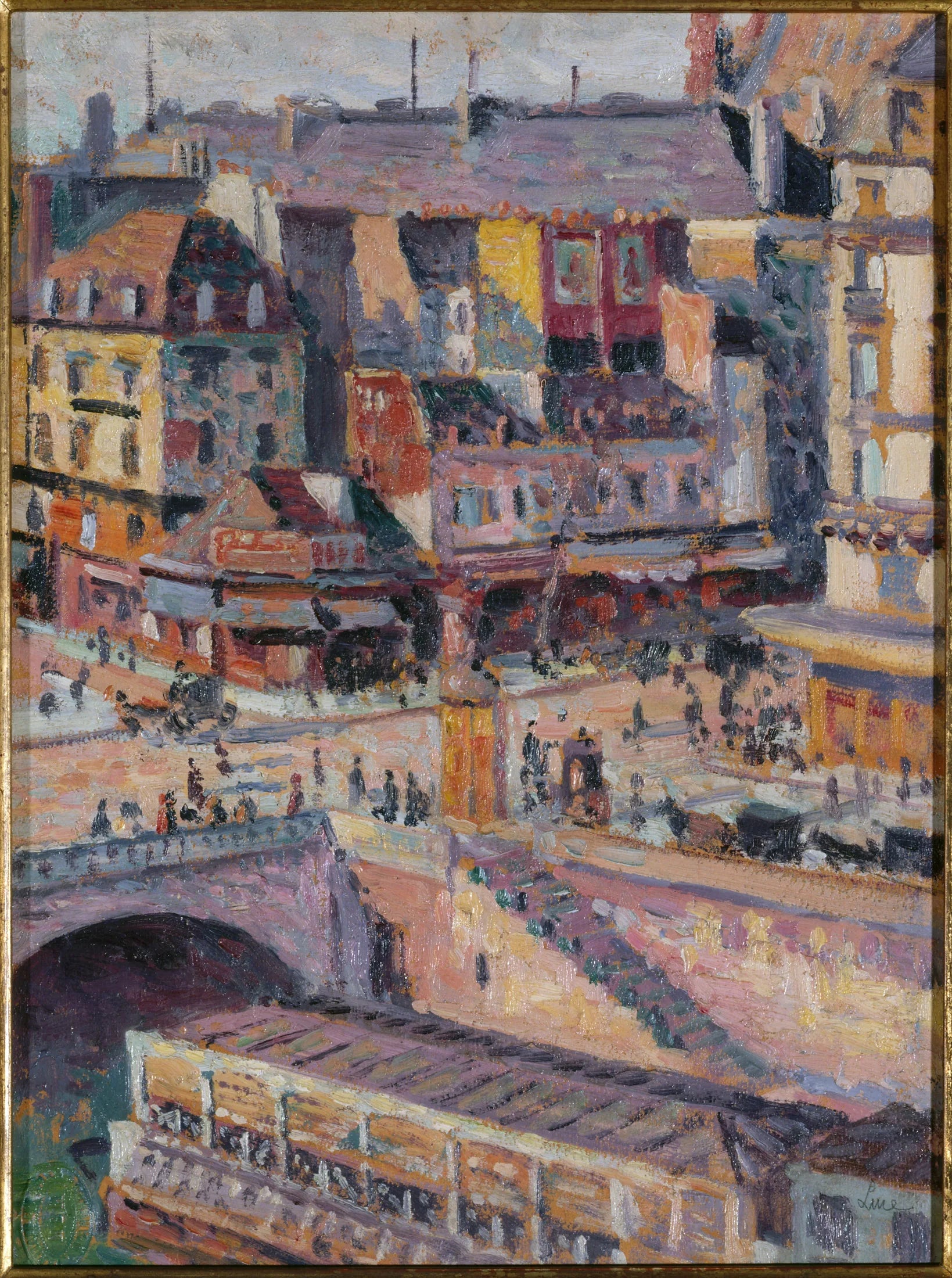 Le pont Saint-Michel et le quai des Orfèvres vers 1905 - Maximilien Luce image 1 tableau peint à l’huile sur toile