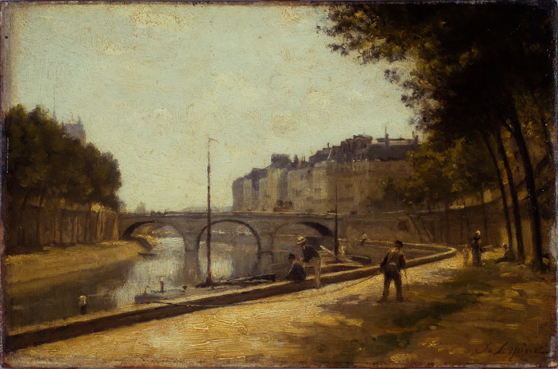 Le pont Saint-Michel - Stanislas Lépine image 1 tableau peint à l’huile sur toile