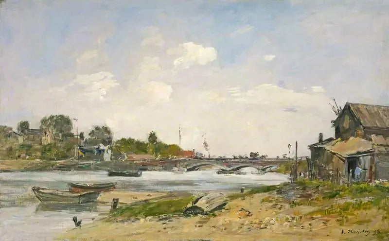 Le pont sur la Touques à Deauville - Eugène Boudin